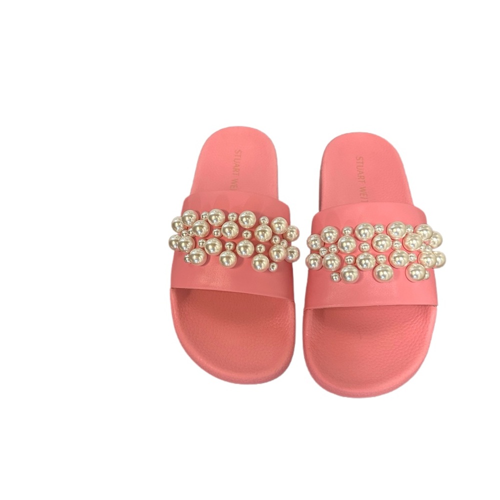 NWT - Stuart Weitzman Goldie Pearl detail Sandals with Pearl Accents